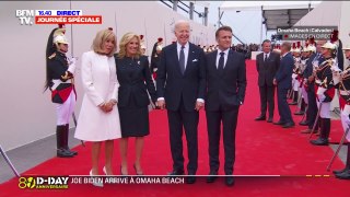 80 ans du Débarquement: Joe Biden et son épouse arrivent à la cérémonie internationale à Omaha Beach