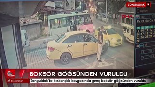 Zonguldak'ta kıskançlık kavgasında genç boksör göğsünden vuruldu