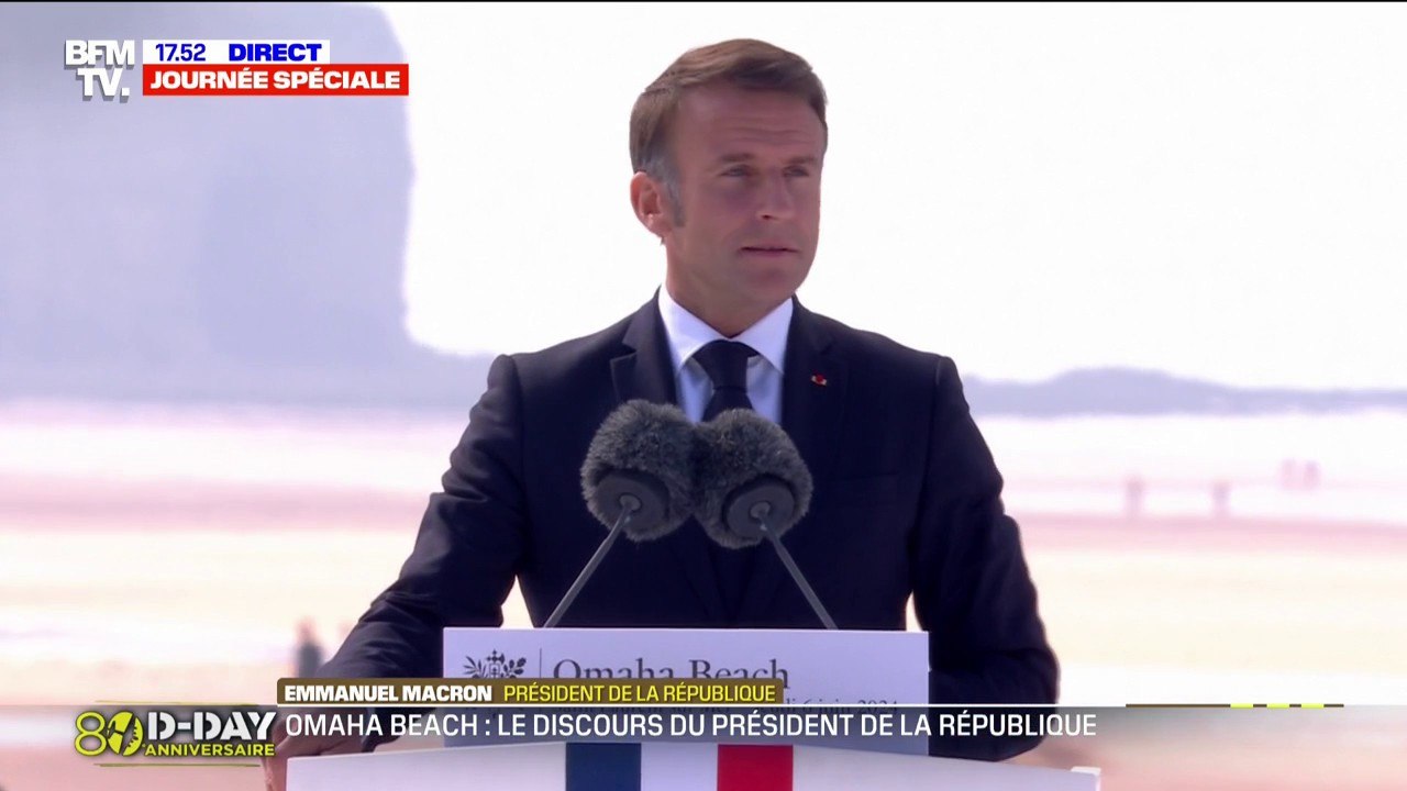 Emmanuel Macron à Omaha Beach: "Ici, il y a 80...