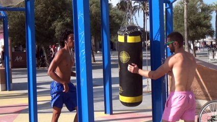 Barcelona Spain Barcelona beach  gym. 2014