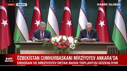 Özbekistan Cumhurbaşkanı Mirziyoyev Ankara'da! "Ticarette hedef 5 milyar dolar"