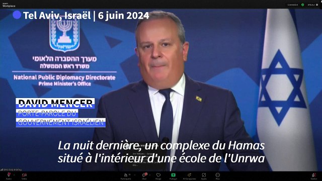 Israël affirme qu'une base du Hamas se trouvait dans l'école de l'Unrwa visée à Gaza