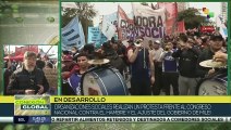 ¡Protestas frente al Congreso Nacional! Denuncian retención de alimentos