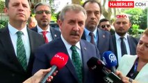 BBP Genel Başkanı Mustafa Destici, Tansu Çiller'e taziye ziyaretinde bulundu