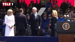 Joe Biden'dan yeni gaf! Olmayan sandalyeye oturmaya çalıştı