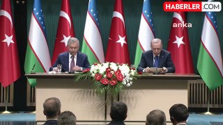 Erdoğan ve Mirziyoyev, Özbekistan ile Filistin meselesini görüştü