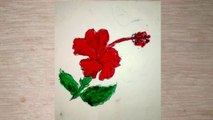How to draw Hibiscus flower