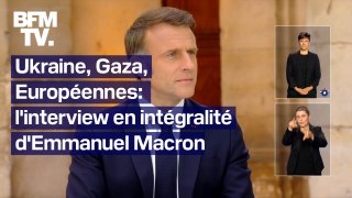 Européennes, guerre en Ukraine, Gaza: l'interview d'Emmanuel Macron