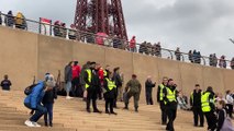 Hundreds of people take part in Shadows in the Sand event to commemorate D-Day in Blackpool