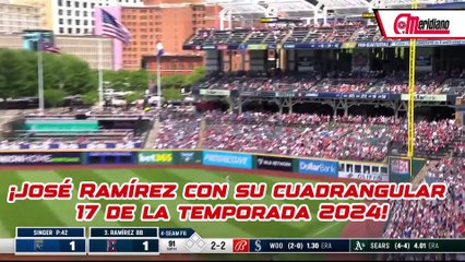 ¡José Ramírez con su cuadrangular 17 de la temporada 2024!