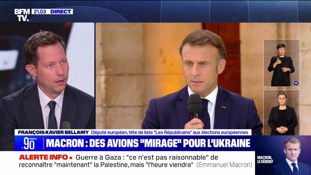 François-Xavier Bellamy (tête de liste LR aux élections européennes): Le président de la République n'est pas en train de soutenir l'Ukraine, il est en train de s'en servir