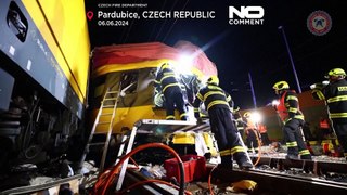 4 قتلى و23 جريحا في حادث اصطدم قطار ركاب بقطار شحن في جمهورية التشيك