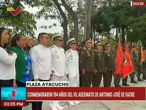 FANB conmemora 194 años del vil asesinato del Gran Mariscal de Ayacucho Antonio José de Sucre