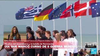Informe desde Playa de Omaha: conmemoración del Día D concluyó con un discurso de Macron