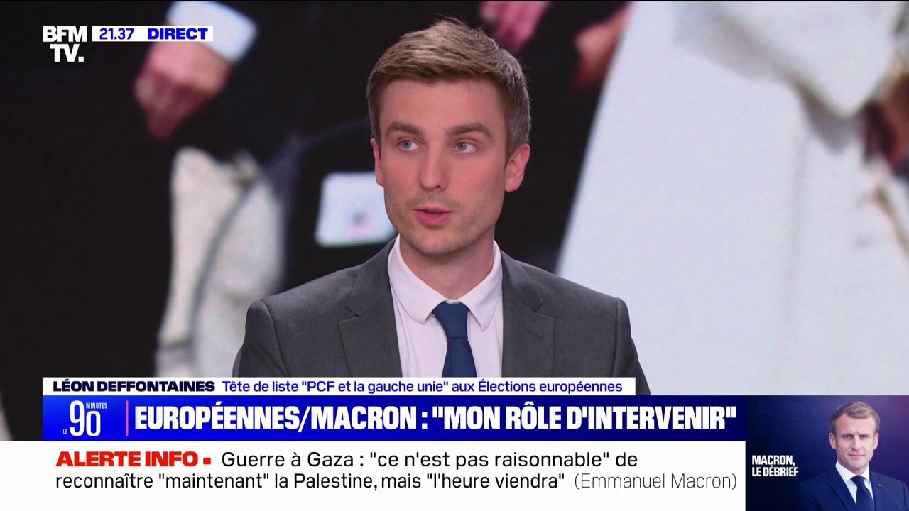 "Si les avions sont à destination uniquement de l'aide à l'Ukraine pour faire reculer les troupes russes sur le front ukrainien, il n'y a pas de soucis là-dessus", affirme Léon Deffontaines