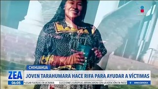 Joven tarahumara rifa vestidos para ayudar a víctimas de incendios forestales