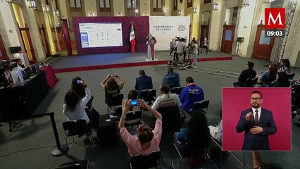 Télécharger la video: AMLO reconoce récord de votos de Sheinbaum en elección: “me cepilló”