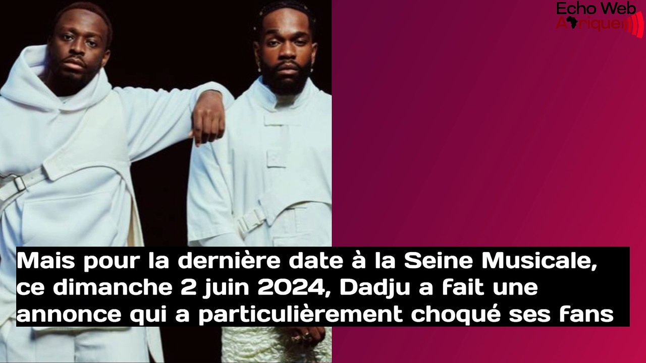 Dadju fait une triste annonce à la fin de son concert, les fans choqués