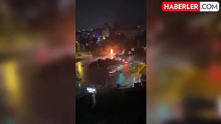 Ankara'da motosiklete yıldırım düştü, sürücü hastanelik oldu