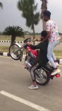 Becareful one wheeling bike riding dangers of life