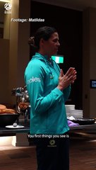 Lydia passes on Matildas jersey in tearful moment