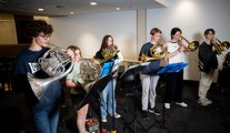 Young Kingsland Brass players performing