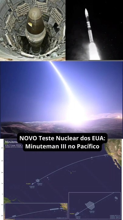 Teste Nuclear dos EUA com  Minuteman 3