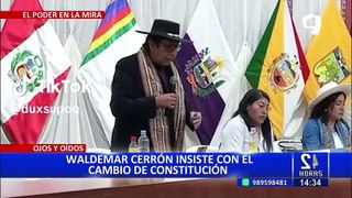 Waldemar Cerrón insiste en cambio de Constitución: 