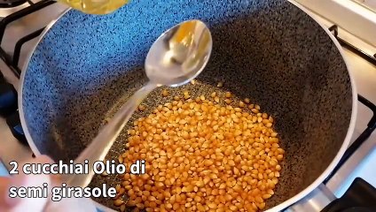 Make sweet milky popcorn with just corn 2 tblspons sn flowr oil, 60g sugr, 150 ml mlk, 1 spn btur