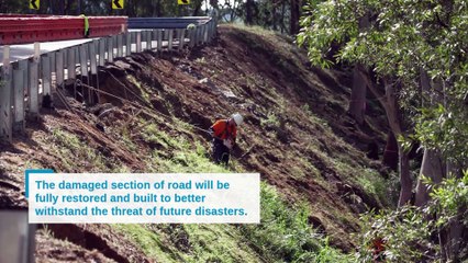 Brown Mountain landslip repairs, 7-6-24, Bega District News