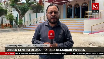 Instalan centro de acopio para los desplazados de Chicomuselo debido a la violencia en el municipio