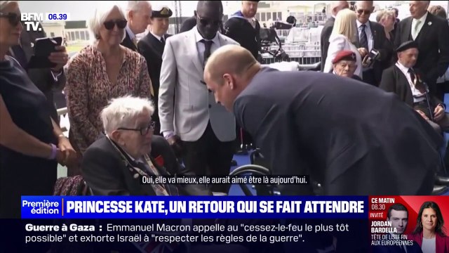 Elle va mieux : le prince William répond à une question sur Kate aux commémorations du Débarquement