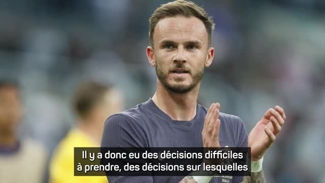 Angleterre - Southgate sur l'absence de Grealish et Maddison : Des décisions difficiles à prendre