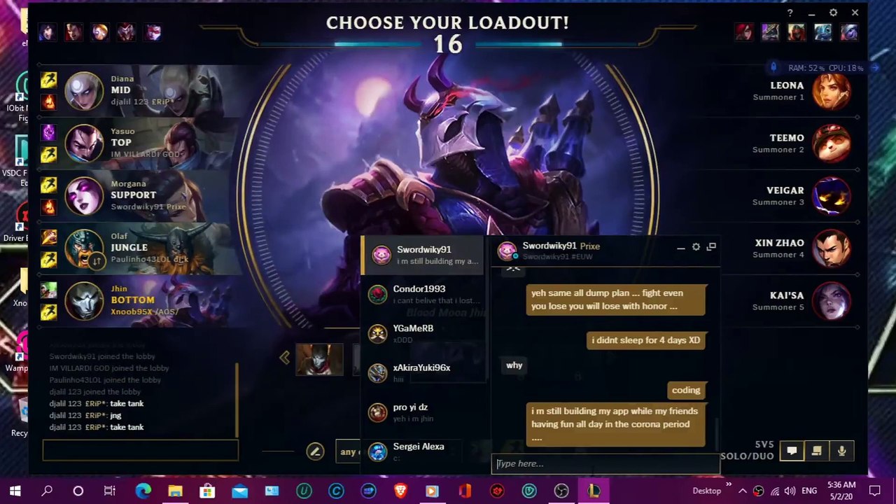 Jhin Vs Kai'sa Bot - League Of Legends Ranked Gameplay  21 2020 05 02