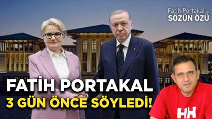 AKŞENER’İN AKP’YE YANLAYACAĞINI CANLI YAYINDA FATİH PORTAKAL 3 GÜN ÖNCE BAKIN NASIL SÖYLEMİŞTİ!