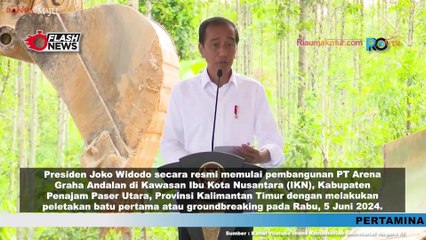 Presiden Jokowi Lakukan Groundbreaking PT Arena Graha Andalan di IKN
