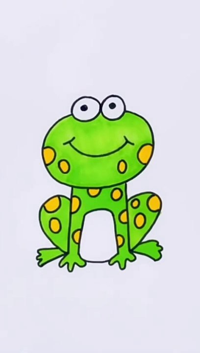 Easy Frog Drawing   #draw #drawing #art