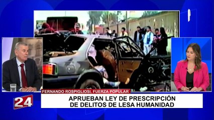 Rospigliosi sobre ley que prescribe delitos de lesa humanidad: "Se trata de restaurar la legalidad"