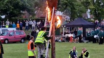 Lighting of the beacon to commemorate D-Day at St John's Park, Burgess Hill