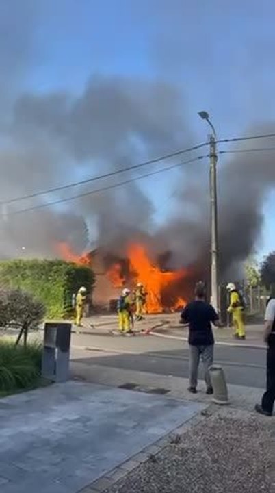 Incendie d'une habitation au chemin d'Halluin, à Bas-Warneton