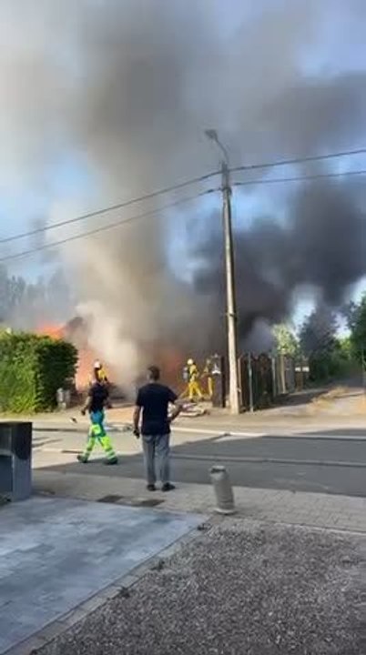 Incendie d'une habitation au chemin d'Halluin à Bas-Warneton