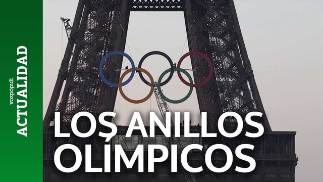 Los anillos olímpicos llegan a la torre Eiffel