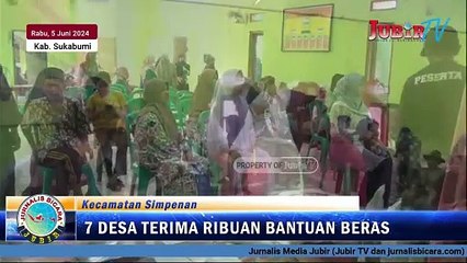 Bantuan Beras 10 Kg, Disebarkan ke 7 Desa di Simpenan Sukabumi