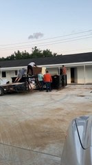 Man Falls Off Trailer While Unloading Scrap