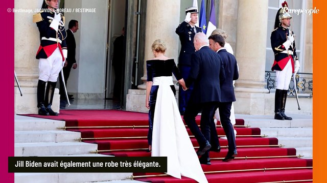 PHOTOS Brigitte Macron impressionne face à Jill Biden qui ose un look au détail imposant : Battle de looks pour les Premières Dames à l'Elysée