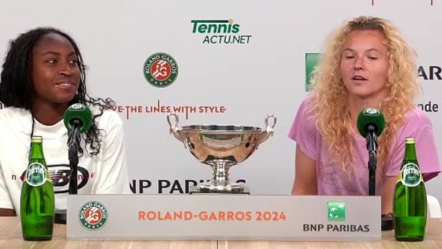 Tennis - Roland-Garros 2024 - Coco Gauff and Katerina Siniakova : For first time it was really, really good (smiling)