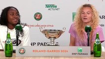Tennis - Roland-Garros 2024 - Coco Gauff and Katerina Siniakova : 