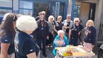 Newquay RNLI fundraising volunter Agnes Clemens celebrates her 100th birthday
