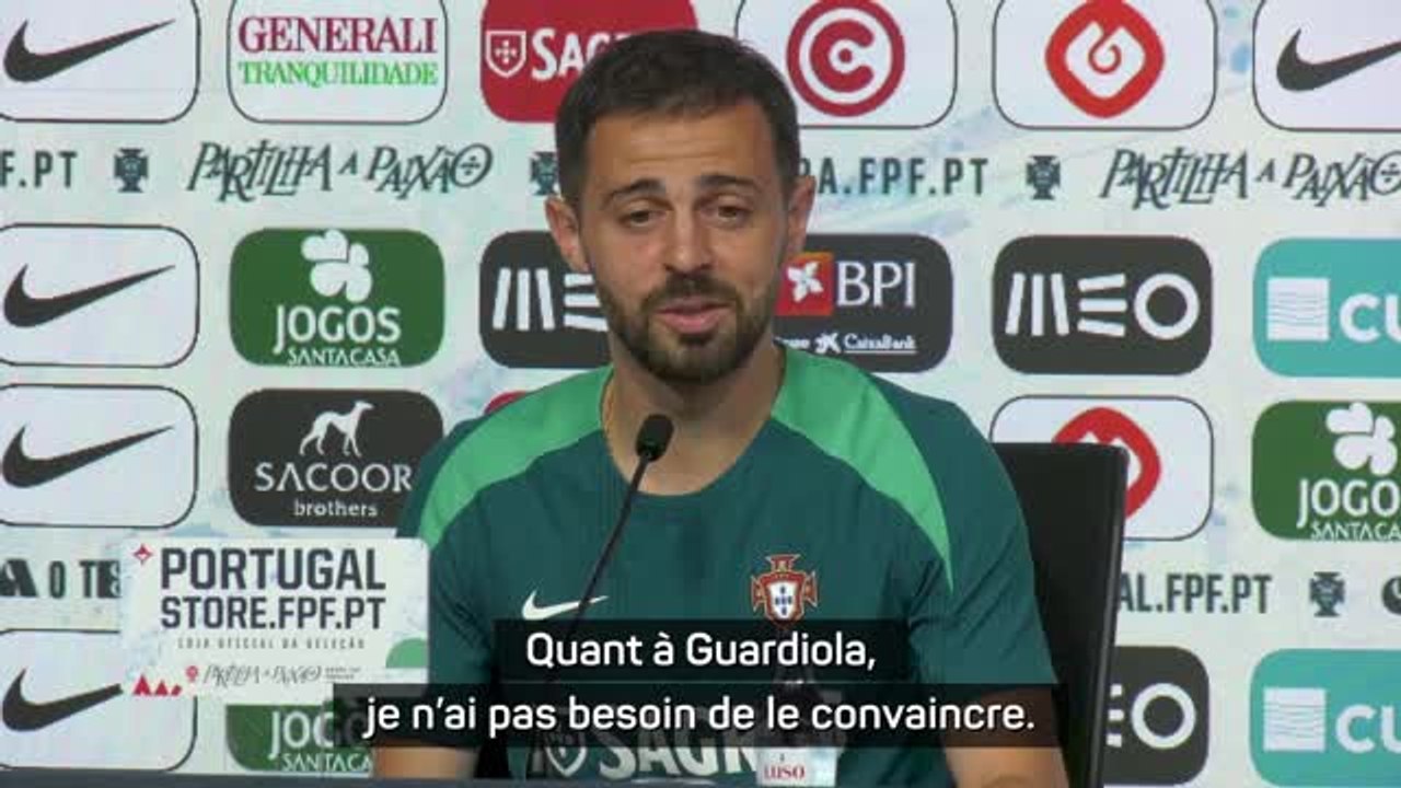 Portugal - Bernardo Silva : "Pas besoin de convaincre Guardiola pour Joao Neves"