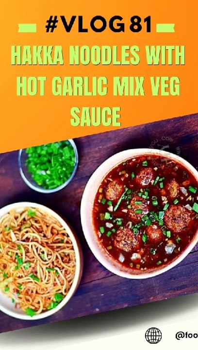 Instant Hakka noodles with hot garlic mix veg sauce ✌️